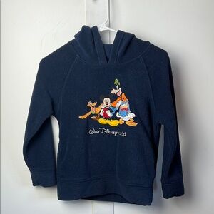 Vintage Disney Parks Kids Navy Hoodie Mickey & Friends from Disneyworld Florida